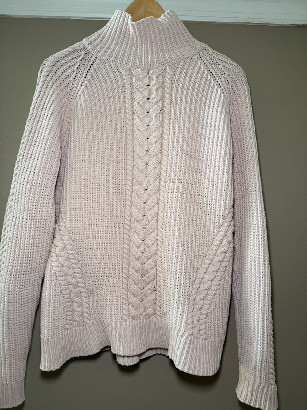 lululemon athletica Cable-Knit Cozy mock neck Sweater - Pale Pink